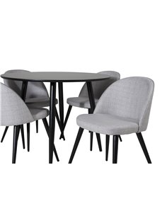 Matgrupp Plaza med Velvet matstolar 2