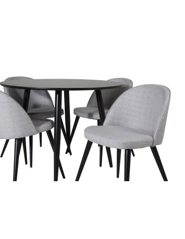 Matgrupp Plaza med Velvet matstolar