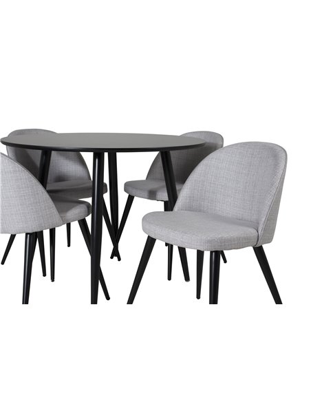 Matgrupp Plaza med Velvet matstolar
