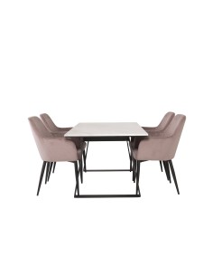 Matgrupp Estelle med Comfort matstolar, 140 × 90 cm