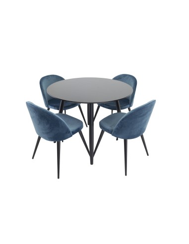 Matgrupp Plaza med Velvet matstolar