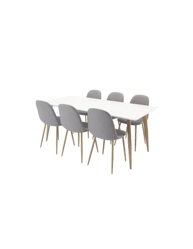 Matgrupp Polar med Polar matstolar, 180 × 90 cm