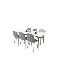 Matgrupp Polar med Polar matstolar, 180 × 90 cm 2