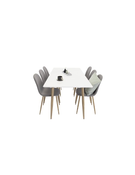 Matgrupp Polar med Polar matstolar, 180 × 90 cm