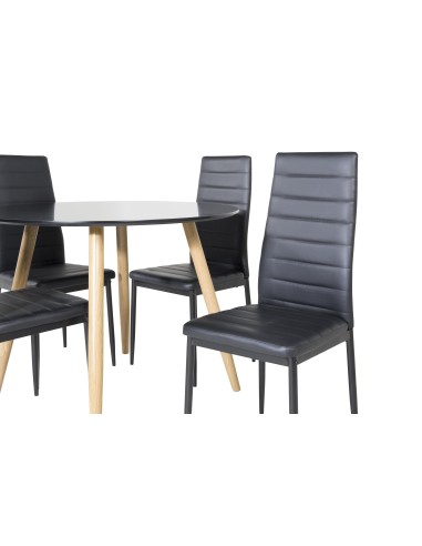Matgrupp Plaza med Slim matstolar