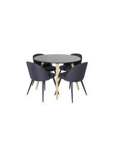 Matgrupp Plaza med Velvet matstolar