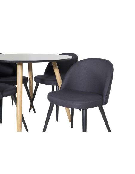 Matgrupp Plaza med Velvet matstolar