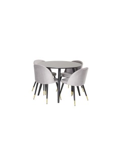 Matgrupp Plaza med Velvet matstolar