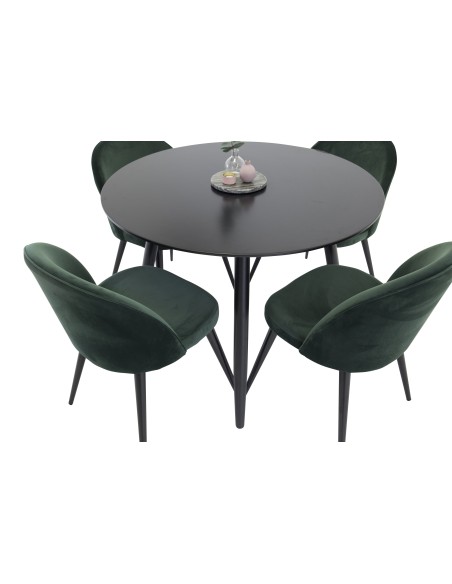 Matgrupp Plaza med Velvet matstolar