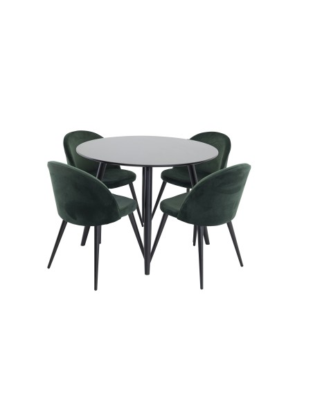 Matgrupp Plaza med Velvet matstolar