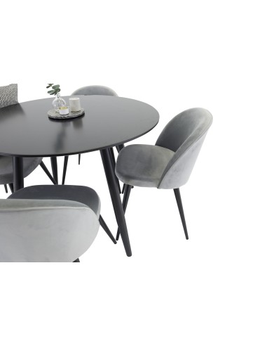 Matgrupp Plaza med Velvet matstolar