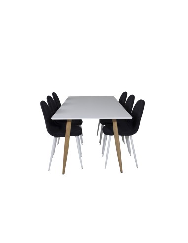 Matgrupp Polar med Polar matstolar, 180 × 90 cm