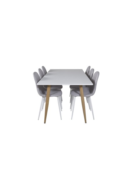 Matgrupp Polar med Polar matstolar, 180 × 90 cm