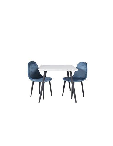 Matgrupp Polar med Polar matstolar, 80 × 60 cm