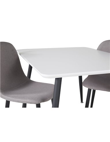 Matgrupp Polar med Polar matstolar, 80 × 60 cm