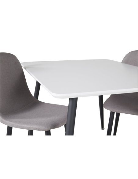 Matgrupp Polar med Polar matstolar, 80 × 60 cm
