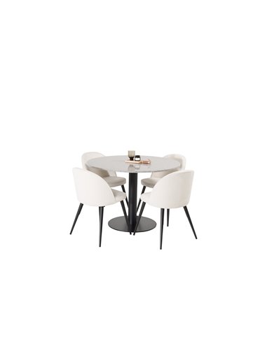 Matgrupp Razzia med Velvet matstolar
