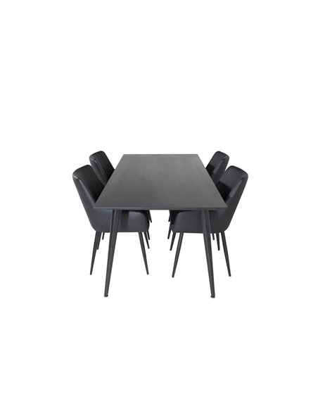 Matgrupp Dipp med Comfort matstolar, 180 × 90 cm