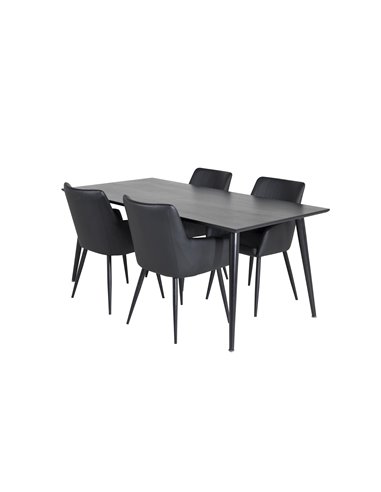 Matgrupp Dipp med Comfort matstolar, 180 × 90 cm