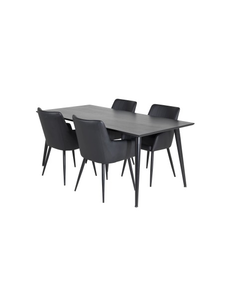 Matgrupp Dipp med Comfort matstolar, 180 × 90 cm
