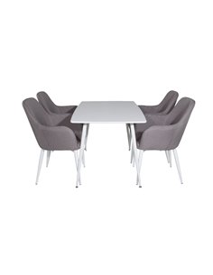 Matgrupp Polar med Comfort matstolar, 120 × 75 cm