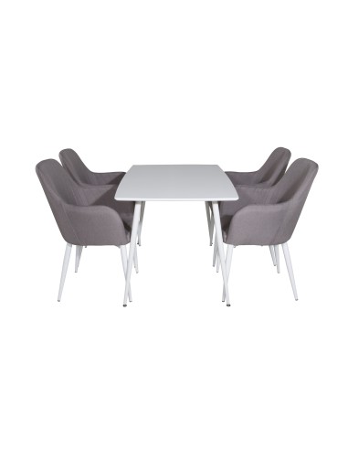 Matgrupp Polar med Comfort matstolar, 120 × 75 cm