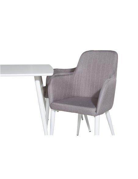 Matgrupp Polar med Comfort matstolar, 120 × 75 cm