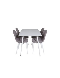 Matgrupp Polar med Polar matstolar, 120 × 75 cm