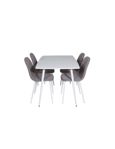 Matgrupp Polar med Polar matstolar, 120 × 75 cm