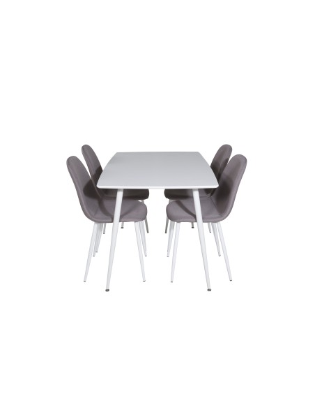Matgrupp Polar med Polar matstolar, 120 × 75 cm