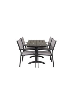 Matgrupp Denver med Copacabana matstolar, 120 × 70 cm
