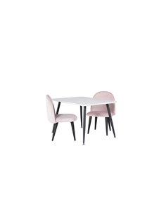 Matgrupp Polar med Velvet matstolar, 80 × 60 cm 2