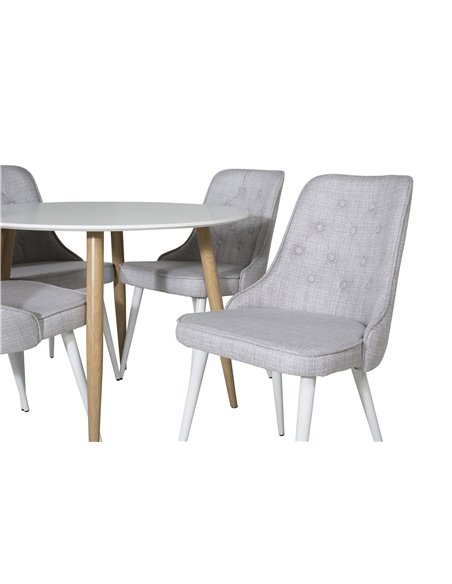Matgrupp Plaza med Velvet Deluxe matstolar