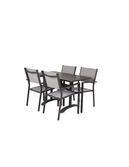 Matgrupp Denver med Copacabana matstolar, 120 × 70 cm