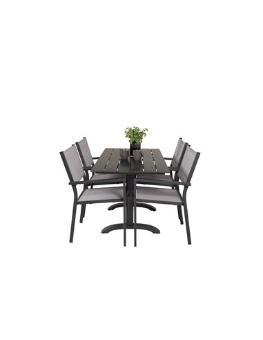 Matgrupp Denver med Copacabana matstolar, 120 × 70 cm