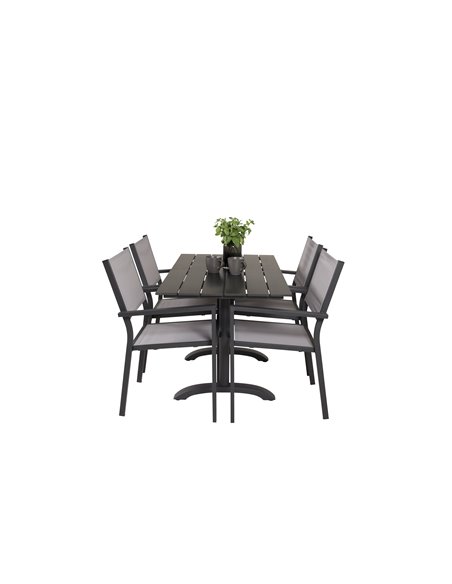 Matgrupp Denver med Copacabana matstolar, 120 × 70 cm
