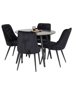 Matgrupp Plaza med Velvet Deluxe matstolar 2