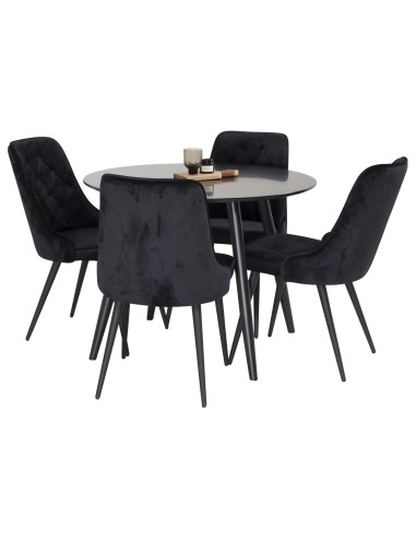 Matgrupp Plaza med Velvet Deluxe matstolar