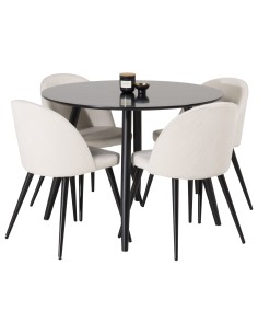 Matgrupp Plaza med Velvet matstolar