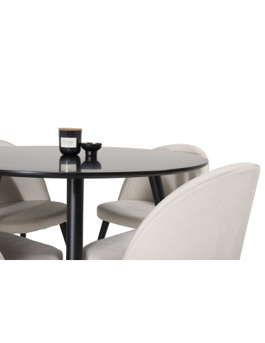 Matgrupp Plaza med Velvet matstolar