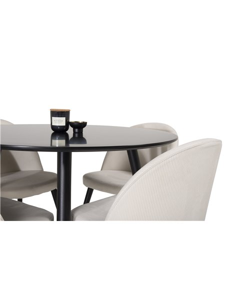 Matgrupp Plaza med Velvet matstolar