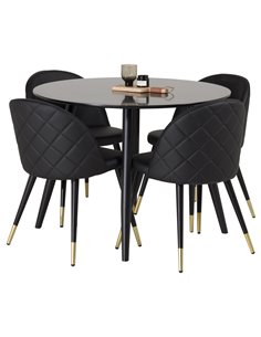 Matgrupp Plaza med Velvet matstolar