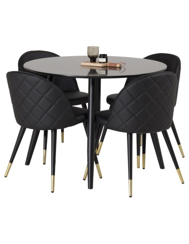 Matgrupp Plaza med Velvet matstolar