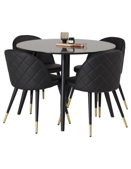 Matgrupp Plaza med Velvet matstolar