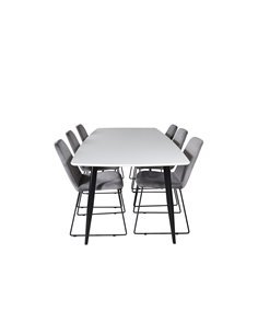 Matgrupp Polar med Muce matstolar, 240 × 100 cm