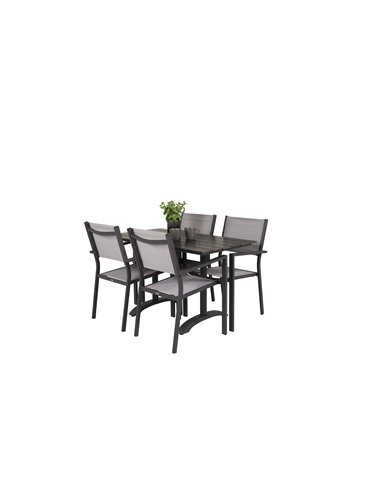 Matgrupp Denver med Copacabana matstolar, 120 × 70 cm