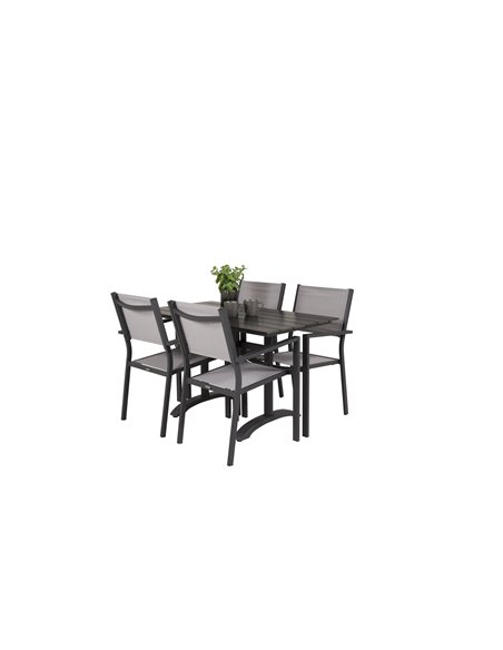 Matgrupp Denver med Copacabana matstolar, 120 × 70 cm