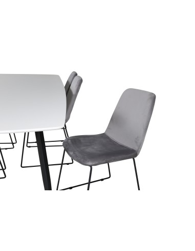 Matgrupp Polar med Muce matstolar, 240 × 100 cm