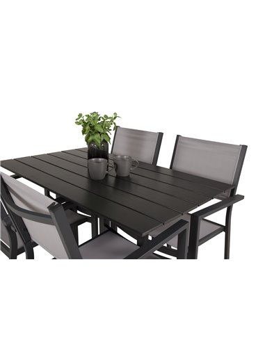 Matgrupp Denver med Copacabana matstolar, 120 × 70 cm