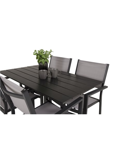 Matgrupp Denver med Copacabana matstolar, 120 × 70 cm